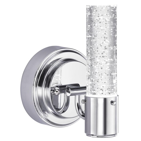 Westinghouse One-Light LED Indoor Wall Fixture Cava Chrome, Bubble Glass 6307600 - main